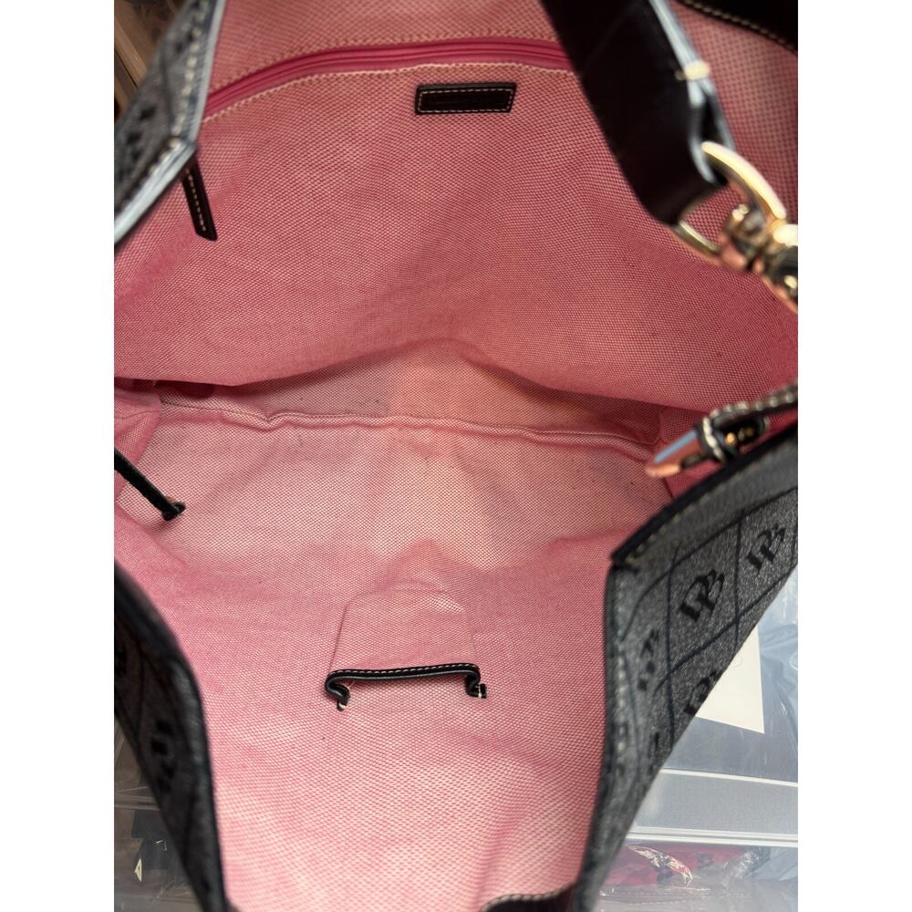 Designer-Inspired Black Patterned Hobo Bag - Picture 9 of 12